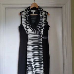 Joseph Ribkoff black and white dress! Very good condition!